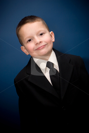 To use this stock image in your creative project, please select the size you need over to the right and click the "Add to Cart" button.
Your downloaded image will come with the Cutcaster watermark removed so don’t worry about the watermark you see on this page. Happy Young Boy stock photo, Young boy wearing a suit smiling in front of a blue backdrop. by Todd Arena