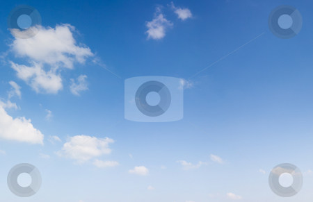 To use this stock image in your creative project, please select the size you need over to the right and click the "Add to Cart" button.
Your downloaded image will come with the Cutcaster watermark removed so don’t worry about the watermark you see on this page. Blue sky with clouds stock photo, by Jan Martin Will