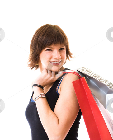 To use this stock image in your creative project, please select the size you need over to the right and click the "Add to Cart" button.
Your downloaded image will come with the Cutcaster watermark removed so don’t worry about the watermark you see on this page. Shopping Girl stock photo, Girl going shopping isolated on white by Jan Martin Will