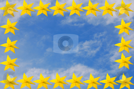 To use this stock image in your creative project, please select the size you need over to the right and click the "Add to Cart" button.
Your downloaded image will come with the Cutcaster watermark removed so don’t worry about the watermark you see on this page. Sky with flowers stock photo, Collage with yellow flowers and blue sky by Wolfgang Zintl