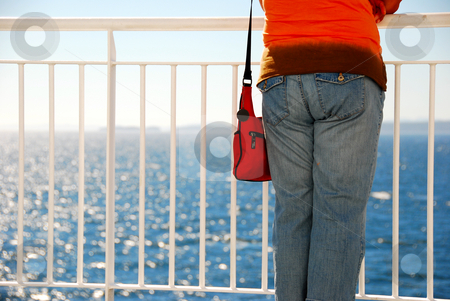 To use this stock image in your creative project, please select the size you need over to the right and click the "Add to Cart" button.
Your downloaded image will come with the Cutcaster watermark removed so don’t worry about the watermark you see on this page. Ocean stock photo, Women is looking at the ocean by Wolfgang Zintl