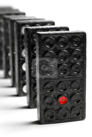 To use this stock image in your creative project, please select the size you need over to the right and click the "Add to Cart" button.
Your downloaded image will come with the Cutcaster watermark removed so don’t worry about the watermark you see on this page. Domino stock photo, Line of domino blocks isolated on white background by Gjermund Alsos