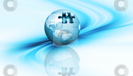 To use this stock image in your creative project, please select the size you need over to the right and click the "Add to Cart" button.
Your downloaded image will come with the Cutcaster watermark removed so don’t worry about the watermark you see on this page. Jigsaw globe stock photo, 3D render of a jigsaw globe on an abstract background by Kirsty Pargeter