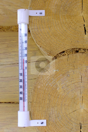 To use this stock image in your creative project, please select the size you need over to the right and click the "Add to Cart" button.
Your downloaded image will come with the Cutcaster watermark removed so don’t worry about the watermark you see on this page. Temperature indicator stock photo, The thermometer nailed to the wall of frame is shown by seventeen degrees of heat by Sergej Razvodovskij