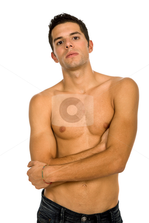 To use this stock image in your creative project, please select the size you need over to the right and click the "Add to Cart" button.
Your downloaded image will come with the Cutcaster watermark removed so don’t worry about the watermark you see on this page. Gorgeous stock photo, Young sensual man on a white background by Rui Vale de Sousa