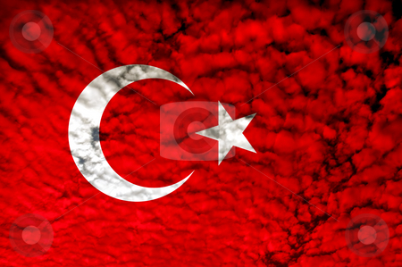 To use this stock image in your creative project, please select the size you need over to the right and click the "Add to Cart" button.
Your downloaded image will come with the Cutcaster watermark removed so don’t worry about the watermark you see on this page. Flag stock photo, Turkey flag among clouds illustration, computer generated by Rui Vale de Sousa