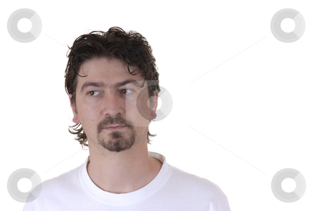 To use this stock image in your creative project, please select the size you need over to the right and click the "Add to Cart" button.
Your downloaded image will come with the Cutcaster watermark removed so don’t worry about the watermark you see on this page. Portrait stock photo, Young man portrait in a white background by Rui Vale de Sousa