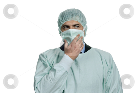 To use this stock image in your creative project, please select the size you need over to the right and click the "Add to Cart" button.
Your downloaded image will come with the Cutcaster watermark removed so don’t worry about the watermark you see on this page. Pensive stock photo, Young male doctor, isolated on white background by Rui Vale de Sousa