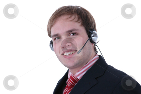 To use this stock image in your creative project, please select the size you need over to the right and click the "Add to Cart" button.
Your downloaded image will come with the Cutcaster watermark removed so don’t worry about the watermark you see on this page. Call stock photo, Call center man portrait in white background by Rui Vale de Sousa