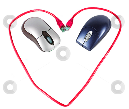 To use this stock image in your creative project, please select the size you need over to the right and click the "Add to Cart" button.
Your downloaded image will come with the Cutcaster watermark removed so don’t worry about the watermark you see on this page. Internet Love stock photo, Two mice inside a heart made of cable by Matt Baker