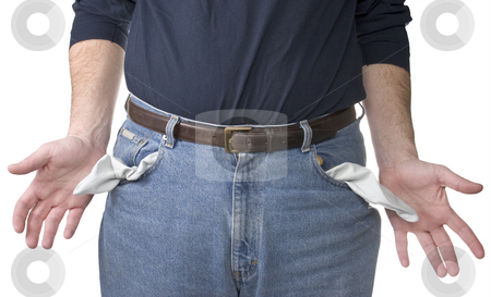 To use this stock image in your creative project, please select the size you need over to the right and click the "Add to Cart" button.
Your downloaded image will come with the Cutcaster watermark removed so don’t worry about the watermark you see on this page. Out of money stock photo, A man shows his empty pants pockets by Matt Baker