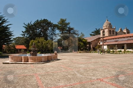 To use this stock image in your creative project, please select the size you need over to the right and click the "Add to Cart" button.
Your downloaded image will come with the Cutcaster watermark removed so don’t worry about the watermark you see on this page. Mission San Carlos Borromeo de Carmelo stock photo, Mission San Carlos Borromeo de Carmelo, also known as the Carmel Mission, is a historic Roman Catholic mission church in Carmel-by-the-Sea, California. It was the headquarters of the padre presidente, Father Fermin Francisco de Lasuen. by Mariusz Jurgielewicz
