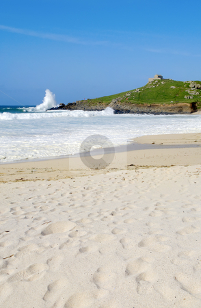 To use this stock image in your creative project, please select the size you need over to the right and click the "Add to Cart" button.
Your downloaded image will come with the Cutcaster watermark removed so don’t worry about the watermark you see on this page. Atlantic sea breaks on Porthmeor beach in St. Ives, Cornwall UK. stock photo, Atlantic sea breaks on Porthmeor beach in St. Ives, Cornwall UK. by Stephen Rees