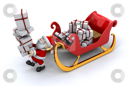 To use this stock image in your creative project, please select the size you need over to the right and click the "Add to Cart" button.
Your downloaded image will come with the Cutcaster watermark removed so don’t worry about the watermark you see on this page. Santa and his sleigh stock photo, Santa with a sleigh full of presents by Kirsty Pargeter