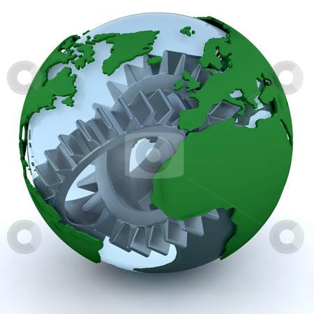 To use this stock image in your creative project, please select the size you need over to the right and click the "Add to Cart" button.
Your downloaded image will come with the Cutcaster watermark removed so don’t worry about the watermark you see on this page. Globe with gears stock photo, 3D render of a globe with gears inside by Kirsty Pargeter
