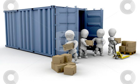 To use this stock image in your creative project, please select the size you need over to the right and click the "Add to Cart" button.
Your downloaded image will come with the Cutcaster watermark removed so don’t worry about the watermark you see on this page. Unloading boxes stock photo, 3D render of people unloading boxes from a freight container by Kirsty Pargeter