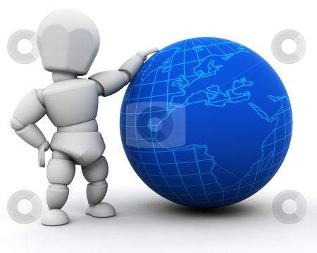 To use this stock image in your creative project, please select the size you need over to the right and click the "Add to Cart" button.
Your downloaded image will come with the Cutcaster watermark removed so don’t worry about the watermark you see on this page. Person with globe stock photo, 3D render of someone with a globe by Kirsty Pargeter
