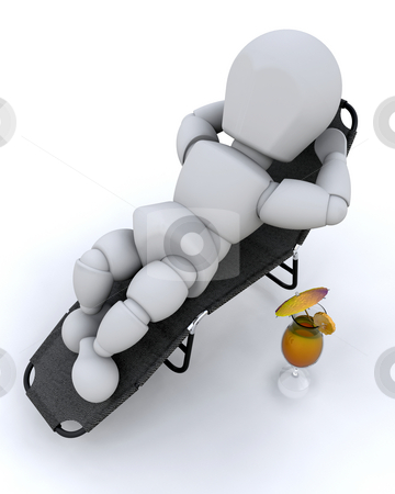 To use this stock image in your creative project, please select the size you need over to the right and click the "Add to Cart" button.
Your downloaded image will come with the Cutcaster watermark removed so don’t worry about the watermark you see on this page. Sunbathing stock photo, 3D render of someone sunbathing with a cocktail by Kirsty Pargeter