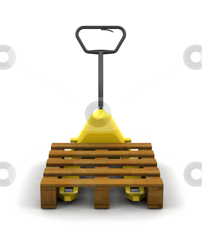 To use this stock image in your creative project, please select the size you need over to the right and click the "Add to Cart" button.
Your downloaded image will come with the Cutcaster watermark removed so don’t worry about the watermark you see on this page. Pallet truck stock photo, 3D render of a pallet truck by Kirsty Pargeter