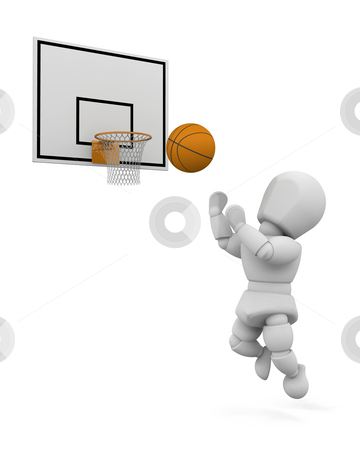To use this stock image in your creative project, please select the size you need over to the right and click the "Add to Cart" button.
Your downloaded image will come with the Cutcaster watermark removed so don’t worry about the watermark you see on this page. Basketball player stock photo, 3D render of someone playing basketball by Kirsty Pargeter