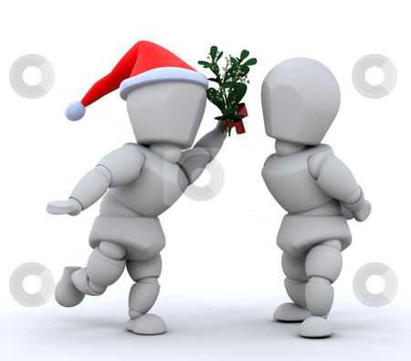 To use this stock image in your creative project, please select the size you need over to the right and click the "Add to Cart" button.
Your downloaded image will come with the Cutcaster watermark removed so don’t worry about the watermark you see on this page. Kissing under mistletoe stock photo, 3D render of a couple kissing under mistletoe by Kirsty Pargeter