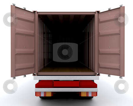 To use this stock image in your creative project, please select the size you need over to the right and click the "Add to Cart" button.
Your downloaded image will come with the Cutcaster watermark removed so don’t worry about the watermark you see on this page. Freight container stock photo, 3D render of an open freight container by Kirsty Pargeter