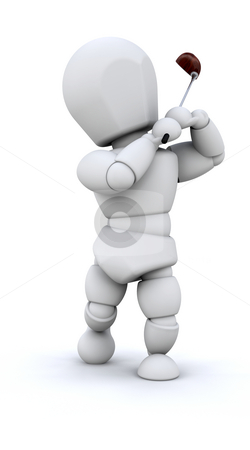 To use this stock image in your creative project, please select the size you need over to the right and click the "Add to Cart" button.
Your downloaded image will come with the Cutcaster watermark removed so don’t worry about the watermark you see on this page. Golfer hitting the ball stock photo, 3d render of a golfer driving the ball from the tee by Kirsty Pargeter