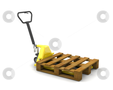 To use this stock image in your creative project, please select the size you need over to the right and click the "Add to Cart" button.
Your downloaded image will come with the Cutcaster watermark removed so don’t worry about the watermark you see on this page. Pallet truck stock photo, 3D render of a pallet truck by Kirsty Pargeter