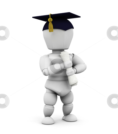 To use this stock image in your creative project, please select the size you need over to the right and click the "Add to Cart" button.
Your downloaded image will come with the Cutcaster watermark removed so don’t worry about the watermark you see on this page. Graduate stock photo, 3D render of a graduate by Kirsty Pargeter