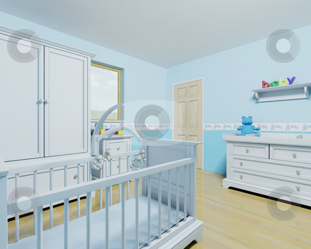 To use this stock image in your creative project, please select the size you need over to the right and click the "Add to Cart" button.
Your downloaded image will come with the Cutcaster watermark removed so don’t worry about the watermark you see on this page. Nursery for a baby boy stock photo, 3D render of a nursery for a baby boy by Kirsty Pargeter