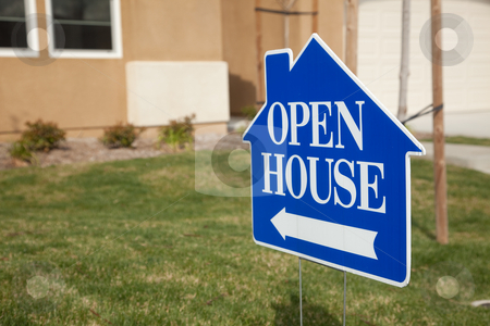 To use this stock image in your creative project, please select the size you need over to the right and click the "Add to Cart" button.
Your downloaded image will come with the Cutcaster watermark removed so don’t worry about the watermark you see on this page. Blue Open House Sign stock photo, Blue Open House Real Estate Sign in Front Yard of Home. by Andy Dean