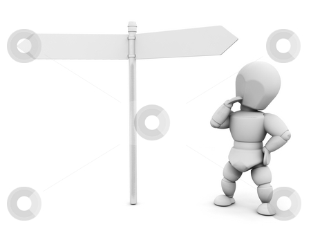 To use this stock image in your creative project, please select the size you need over to the right and click the "Add to Cart" button.
Your downloaded image will come with the Cutcaster watermark removed so don’t worry about the watermark you see on this page. Decisions stock photo, 3D render of someone stood below signs deciding which way to go by Kirsty Pargeter