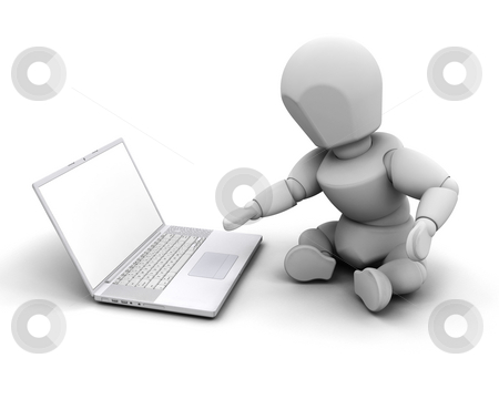 To use this stock image in your creative project, please select the size you need over to the right and click the "Add to Cart" button.
Your downloaded image will come with the Cutcaster watermark removed so don’t worry about the watermark you see on this page. Working on computer stock photo, 3D render of someone working on a computer by Kirsty Pargeter