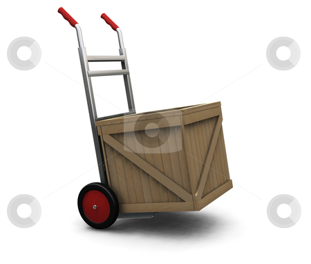 To use this stock image in your creative project, please select the size you need over to the right and click the "Add to Cart" button.
Your downloaded image will come with the Cutcaster watermark removed so don’t worry about the watermark you see on this page. Hand truck with crate stock photo, 3D render of a hand truck with a crate by Kirsty Pargeter