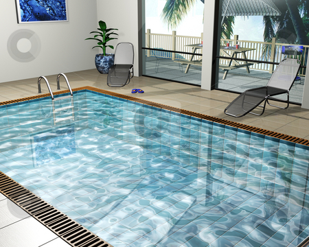 To use this stock image in your creative project, please select the size you need over to the right and click the "Add to Cart" button.
Your downloaded image will come with the Cutcaster watermark removed so don’t worry about the watermark you see on this page. Pool house stock photo, 3D render of an interior of a pool house by Kirsty Pargeter