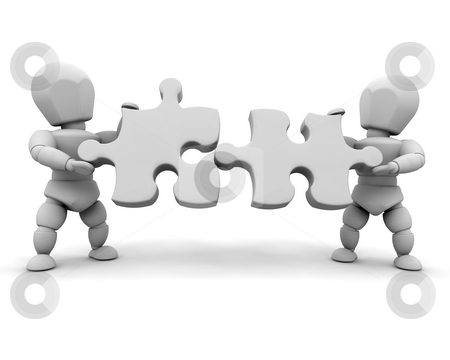To use this stock image in your creative project, please select the size you need over to the right and click the "Add to Cart" button.
Your downloaded image will come with the Cutcaster watermark removed so don’t worry about the watermark you see on this page. Connections stock photo, 3D render of people with puzzle pieces by Kirsty Pargeter
