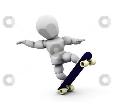 To use this stock image in your creative project, please select the size you need over to the right and click the "Add to Cart" button.
Your downloaded image will come with the Cutcaster watermark removed so don’t worry about the watermark you see on this page. Skateboarder stock photo, 3D render of someone skateboarding by Kirsty Pargeter