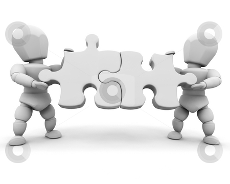 To use this stock image in your creative project, please select the size you need over to the right and click the "Add to Cart" button.
Your downloaded image will come with the Cutcaster watermark removed so don’t worry about the watermark you see on this page. Connections stock photo, 3D render of people with puzzle pieces by Kirsty Pargeter