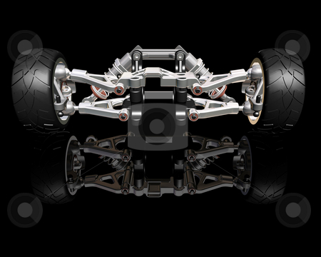 To use this stock image in your creative project, please select the size you need over to the right and click the "Add to Cart" button.
Your downloaded image will come with the Cutcaster watermark removed so don’t worry about the watermark you see on this page. Suspension stock photo, 3D render of wheels with suspension by Kirsty Pargeter