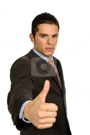 To use this stock image in your creative project, please select the size you need over to the right and click the "Add to Cart" button.
Your downloaded image will come with the Cutcaster watermark removed so don’t worry about the watermark you see on this page. Thumb up stock photo, Business man going thumb up, isolated on white by Rui Vale de Sousa