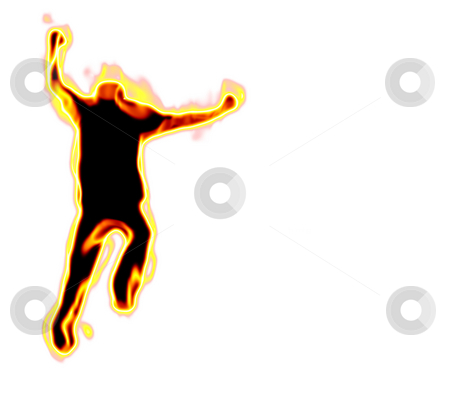To use this stock image in your creative project, please select the size you need over to the right and click the "Add to Cart" button.
Your downloaded image will come with the Cutcaster watermark removed so don’t worry about the watermark you see on this page. Man On Fire stock photo, A burning silhouette of a running man over a white background. Plenty of copyspace. by Todd Arena