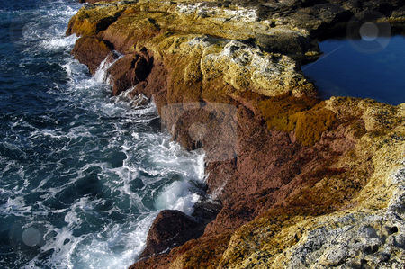 To use this stock image in your creative project, please select the size you need over to the right and click the "Add to Cart" button.
Your downloaded image will come with the Cutcaster watermark removed so don’t worry about the watermark you see on this page. Coast stock photo, Lake on the coast with ocean waves by Rui Vale de Sousa