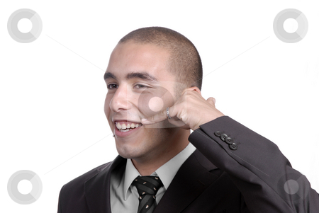 To use this stock image in your creative project, please select the size you need over to the right and click the "Add to Cart" button.
Your downloaded image will come with the Cutcaster watermark removed so don’t worry about the watermark you see on this page. Portrait stock photo, Young business men portrait on white. by Rui Vale de Sousa