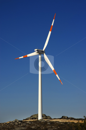 To use this stock image in your creative project, please select the size you need over to the right and click the "Add to Cart" button.
Your downloaded image will come with the Cutcaster watermark removed so don’t worry about the watermark you see on this page. Turbine stock photo, Modern white wind turbine or wind mill producing energy by Rui Vale de Sousa