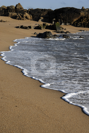 To use this stock image in your creative project, please select the size you need over to the right and click the "Add to Cart" button.
Your downloaded image will come with the Cutcaster watermark removed so don’t worry about the watermark you see on this page. Wave stock photo, White wave in the sand at the beach by Rui Vale de Sousa