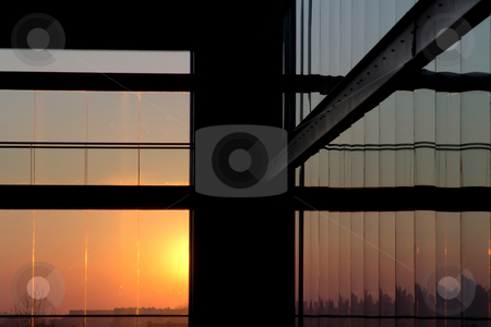 To use this stock image in your creative project, please select the size you need over to the right and click the "Add to Cart" button.
Your downloaded image will come with the Cutcaster watermark removed so don’t worry about the watermark you see on this page. Architecture stock photo, Modern building interior lines at sunset light by Rui Vale de Sousa