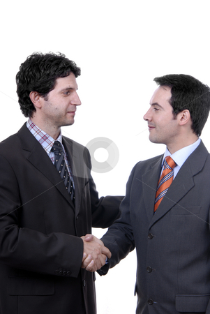To use this stock image in your creative project, please select the size you need over to the right and click the "Add to Cart" button.
Your downloaded image will come with the Cutcaster watermark removed so don’t worry about the watermark you see on this page. Shaking stock photo, Businessmen shaking hands - isolated over a white background by Rui Vale de Sousa