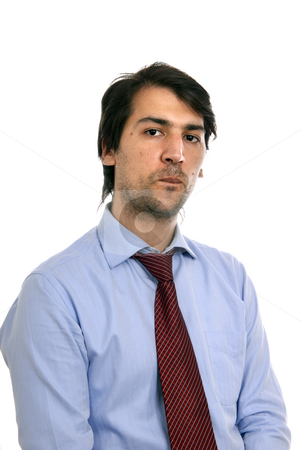 To use this stock image in your creative project, please select the size you need over to the right and click the "Add to Cart" button.
Your downloaded image will come with the Cutcaster watermark removed so don’t worry about the watermark you see on this page. Man stock photo, Young business man portrait on white background by Rui Vale de Sousa
