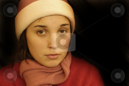 To use this stock image in your creative project, please select the size you need over to the right and click the "Add to Cart" button.
Your downloaded image will come with the Cutcaster watermark removed so don’t worry about the watermark you see on this page. Teen stock photo, Young beautiful girl portrait in a black background by Rui Vale de Sousa