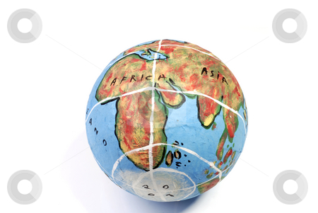 To use this stock image in your creative project, please select the size you need over to the right and click the "Add to Cart" button.
Your downloaded image will come with the Cutcaster watermark removed so don’t worry about the watermark you see on this page. Globe stock photo, Closeup of a globe showing africa isolated on white by Rui Vale de Sousa